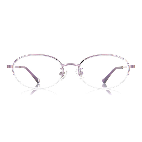 OWNDAYS | ESSENTIAL Purple Full Rim Oval left side