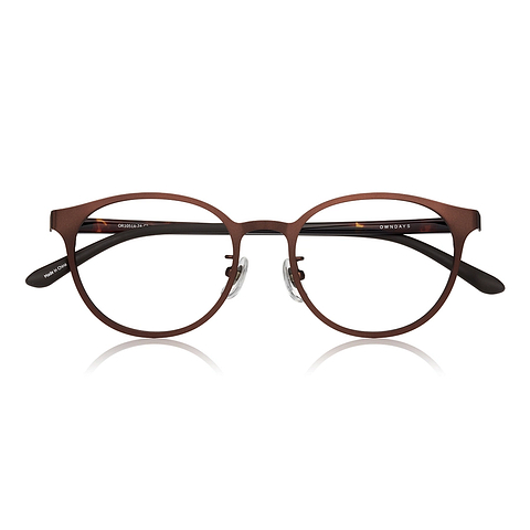 OWNDAYS | ESSENTIAL Light Brown Full Rim Boston right side