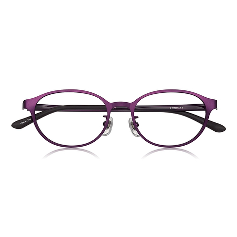 OWNDAYS | ESSENTIAL Matte Purple Full Rim Oval right side