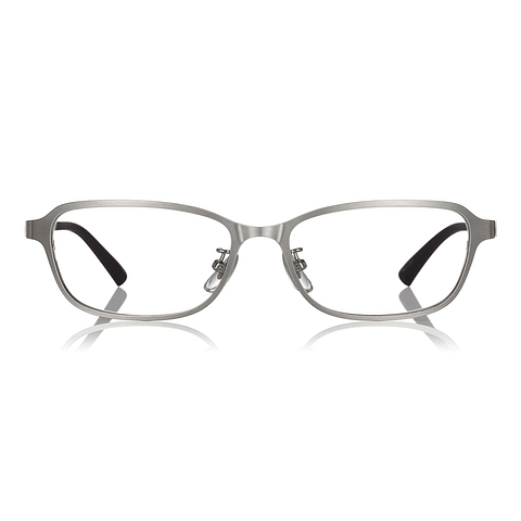 OWNDAYS | ESSENTIAL Silver Full Rim Rectangle left side