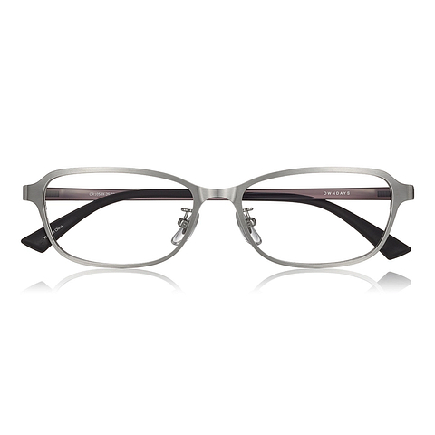 OWNDAYS | ESSENTIAL Silver Full Rim Rectangle right side