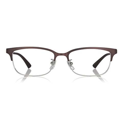 OWNDAYS | ESSENTIAL Light Brown Full Rim Rectangle left side