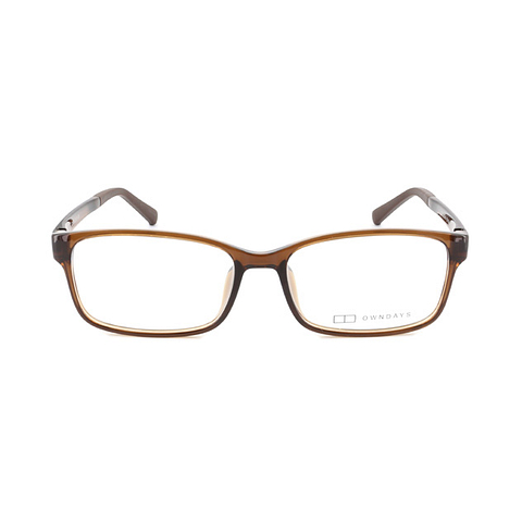 OWNDAYS | ESSENTIAL Light Brown Full Rim Rectangle left side