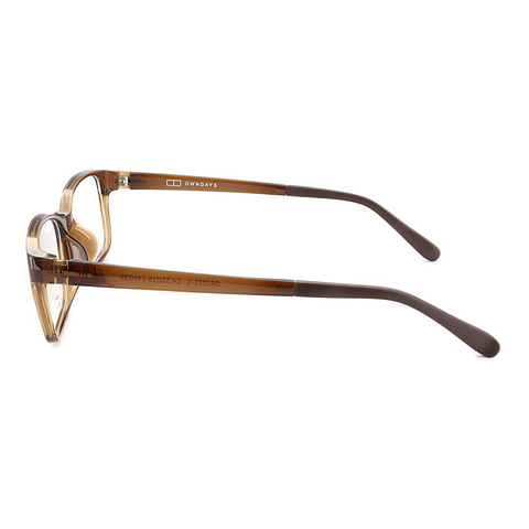OWNDAYS | ESSENTIAL Light Brown Full Rim Rectangle left side