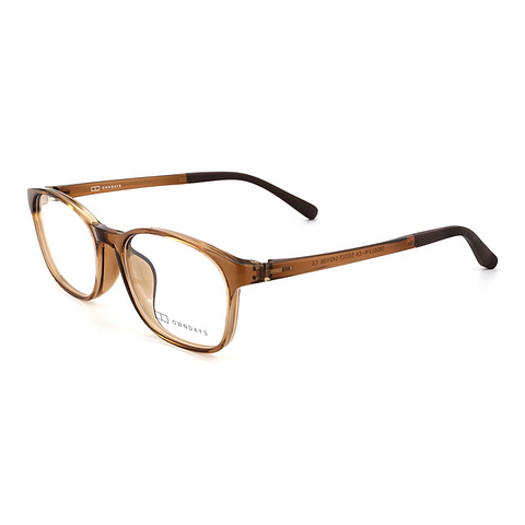 OWNDAYS | ESSENTIAL Light Brown Full Rim Boston right side