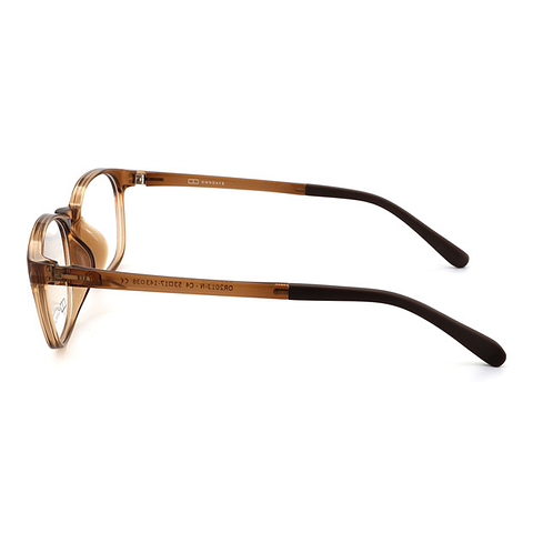 OWNDAYS | ESSENTIAL Light Brown Full Rim Boston left side