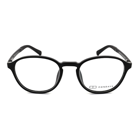 OWNDAYS | ESSENTIAL Black Full Rim Boston left side