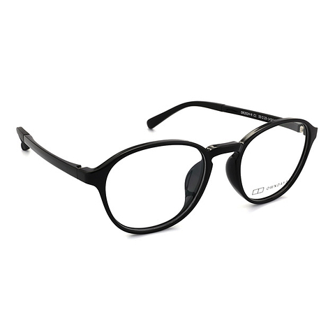 OWNDAYS | ESSENTIAL Black Full Rim Boston left side