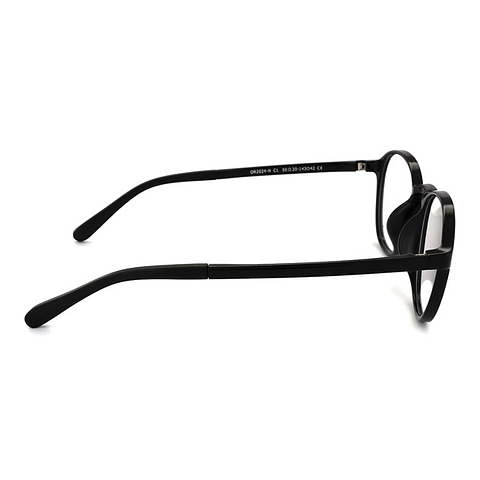 OWNDAYS | ESSENTIAL Black Full Rim Boston left side