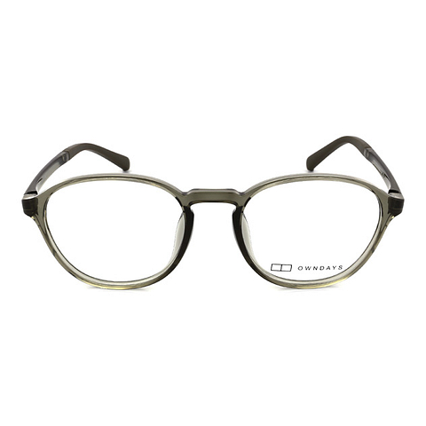 OWNDAYS | ESSENTIAL Crystal Transparent Full Rim Boston left side