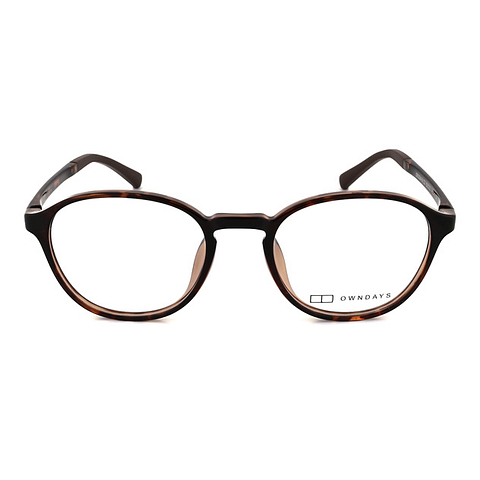 OWNDAYS | ESSENTIAL Light Brown Full Rim Boston left side