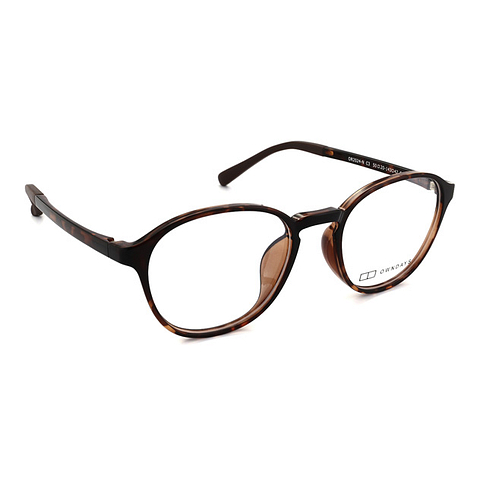OWNDAYS | ESSENTIAL Light Brown Full Rim Boston left side