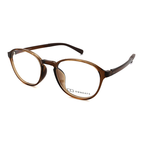 OWNDAYS | ESSENTIAL Light Brown Full Rim Boston right side
