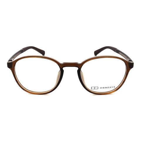 OWNDAYS | ESSENTIAL Light Brown Full Rim Boston left side