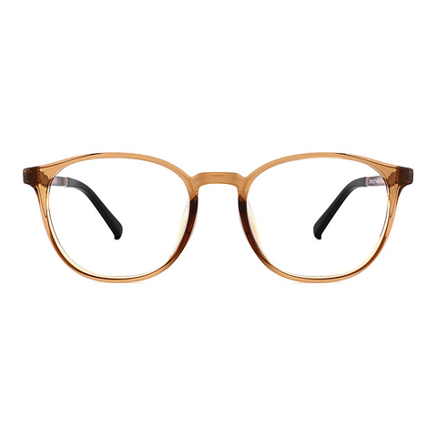 OWNDAYS | ESSENTIAL Light Brown Full Rim Boston left side