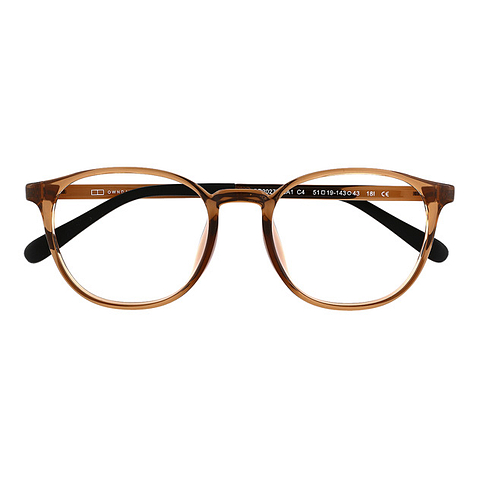 OWNDAYS | ESSENTIAL Light Brown Full Rim Boston right side
