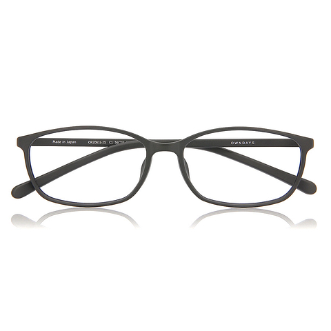 OWNDAYS | ESSENTIAL Black Full Rim Rectangle right side