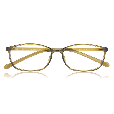 OWNDAYS | ESSENTIAL Tan Brown Full Rim Rectangle right side