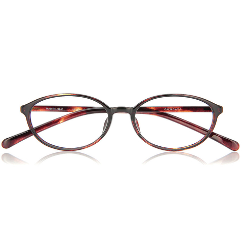 OWNDAYS | ESSENTIAL Light Brown Full Rim Oval right side