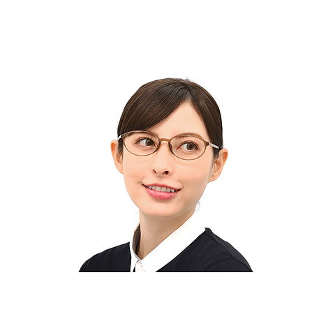 OWNDAYS | ESSENTIAL Light Brown Full Rim Oval left side