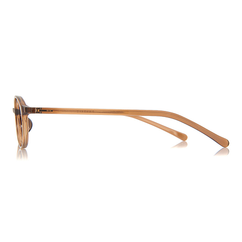 OWNDAYS | ESSENTIAL Light Brown Full Rim Oval left side