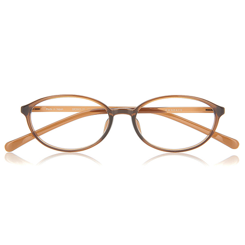 OWNDAYS | ESSENTIAL Light Brown Full Rim Oval right side