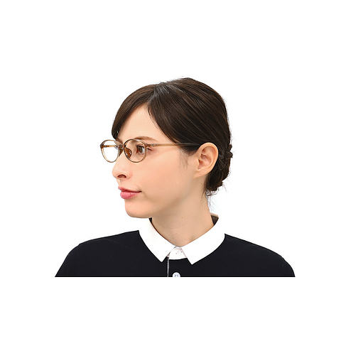 OWNDAYS | ESSENTIAL Light Brown Full Rim Oval right side