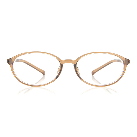 OWNDAYS | ESSENTIAL Beige Full Rim Oval left side