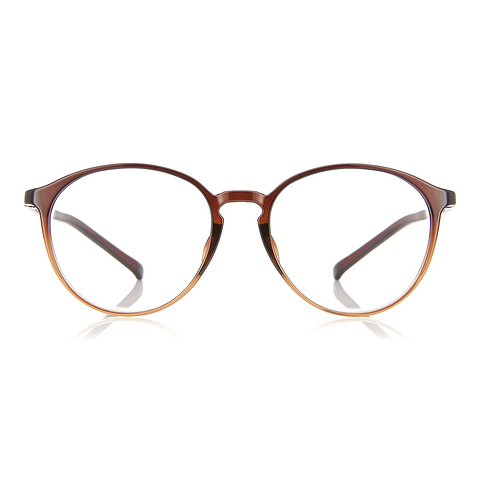 OWNDAYS | ESSENTIAL Light Brown Full Rim Boston left side