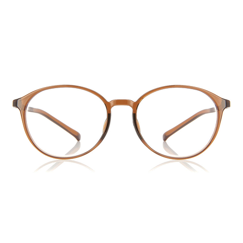 OWNDAYS | ESSENTIAL Light Brown Full Rim Boston left side