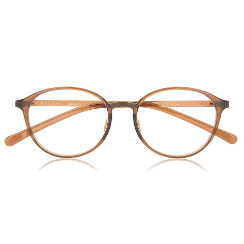 OWNDAYS | ESSENTIAL Light Brown Full Rim Boston right side