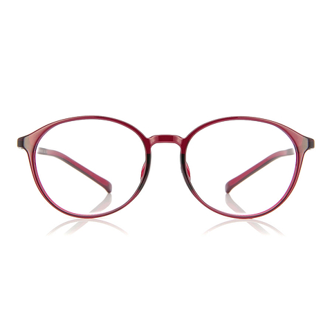 OWNDAYS | ESSENTIAL Red Full Rim Boston left side
