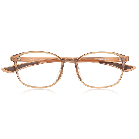OWNDAYS | ESSENTIAL Light Brown Full Rim Wellington right side
