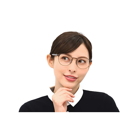 OWNDAYS | ESSENTIAL Light Brown Full Rim Boston left side