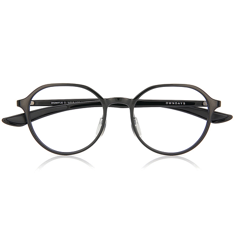 OWNDAYS | ESSENTIAL Black Full Rim Boston right side