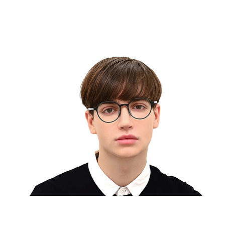 OWNDAYS | ESSENTIAL Black Full Rim Boston left side