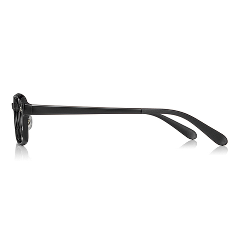 OWNDAYS | ESSENTIAL Black Full Rim Rectangle left side