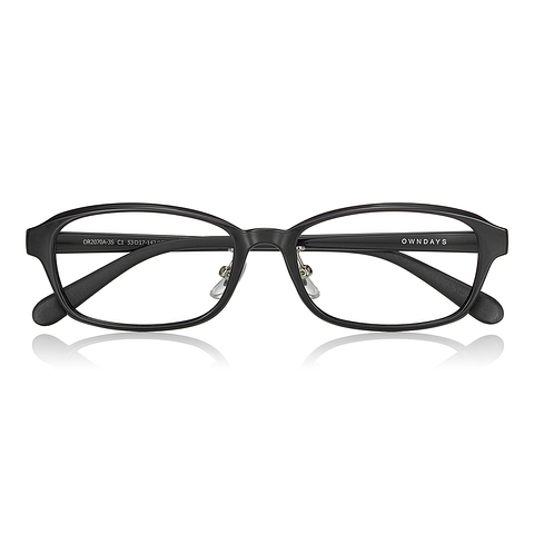 OWNDAYS | ESSENTIAL Black Full Rim Rectangle right side