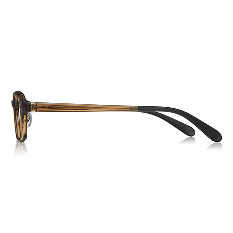OWNDAYS | ESSENTIAL Light Brown Full Rim Rectangle left side