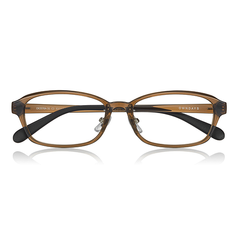 OWNDAYS | ESSENTIAL Light Brown Full Rim Rectangle right side