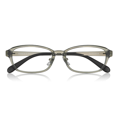OWNDAYS | ESSENTIAL Tan Brown Full Rim Rectangle right side