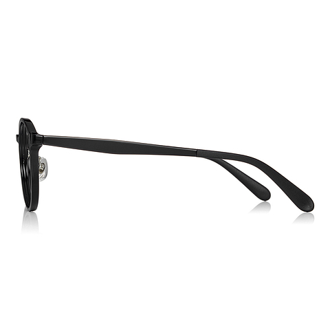 OWNDAYS | ESSENTIAL Black Full Rim Boston left side