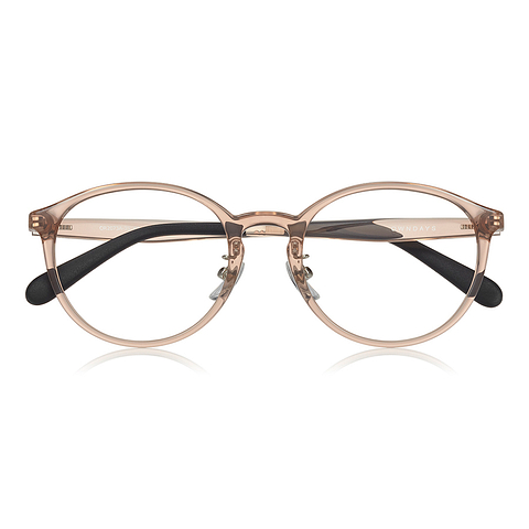 OWNDAYS | ESSENTIAL Clear Brown Full Rim Boston right side