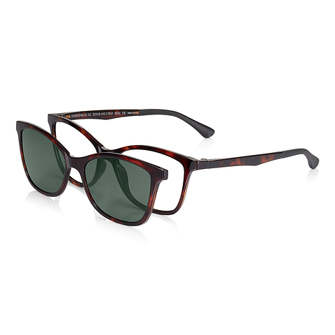 OWNDAYS | SUN Light Brown Full Rim Fox left side
