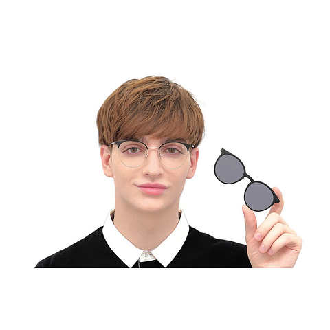 OWNDAYS | SUN Black Full Rim Boston left side