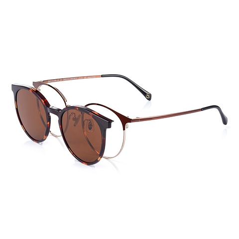 OWNDAYS | SUN Light Brown Full Rim Boston left side