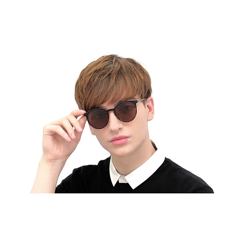 OWNDAYS | SUN Light Brown Full Rim Boston left side