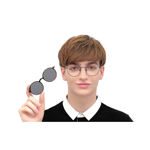 OWNDAYS | SUN Black Full Rim Round left side