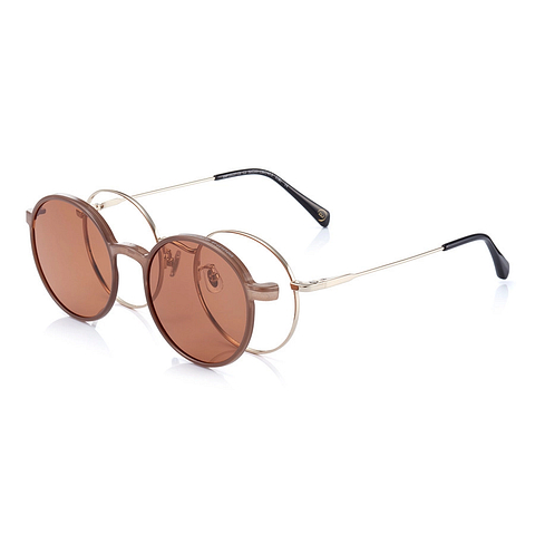 OWNDAYS | SUN Gold Full Rim Round left side