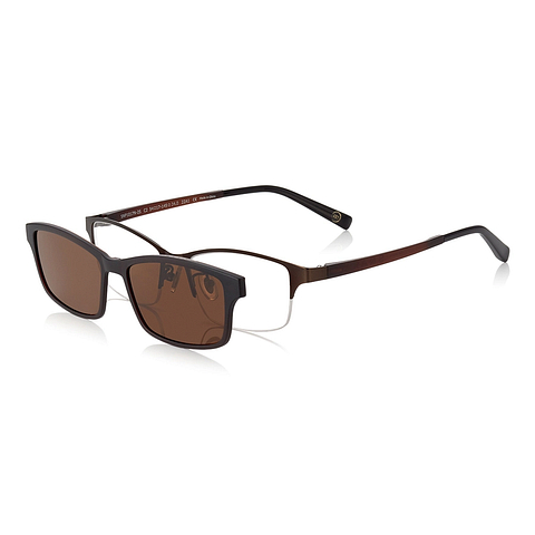 OWNDAYS | SUN Light Brown Full Rim Rectangle left side